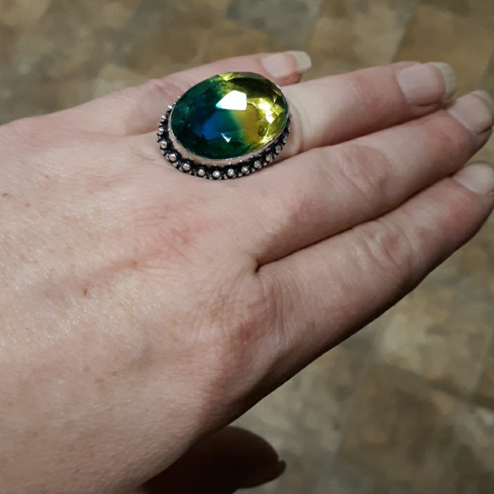 ***$15 Sale*** New Ametrine Silver Ring.
